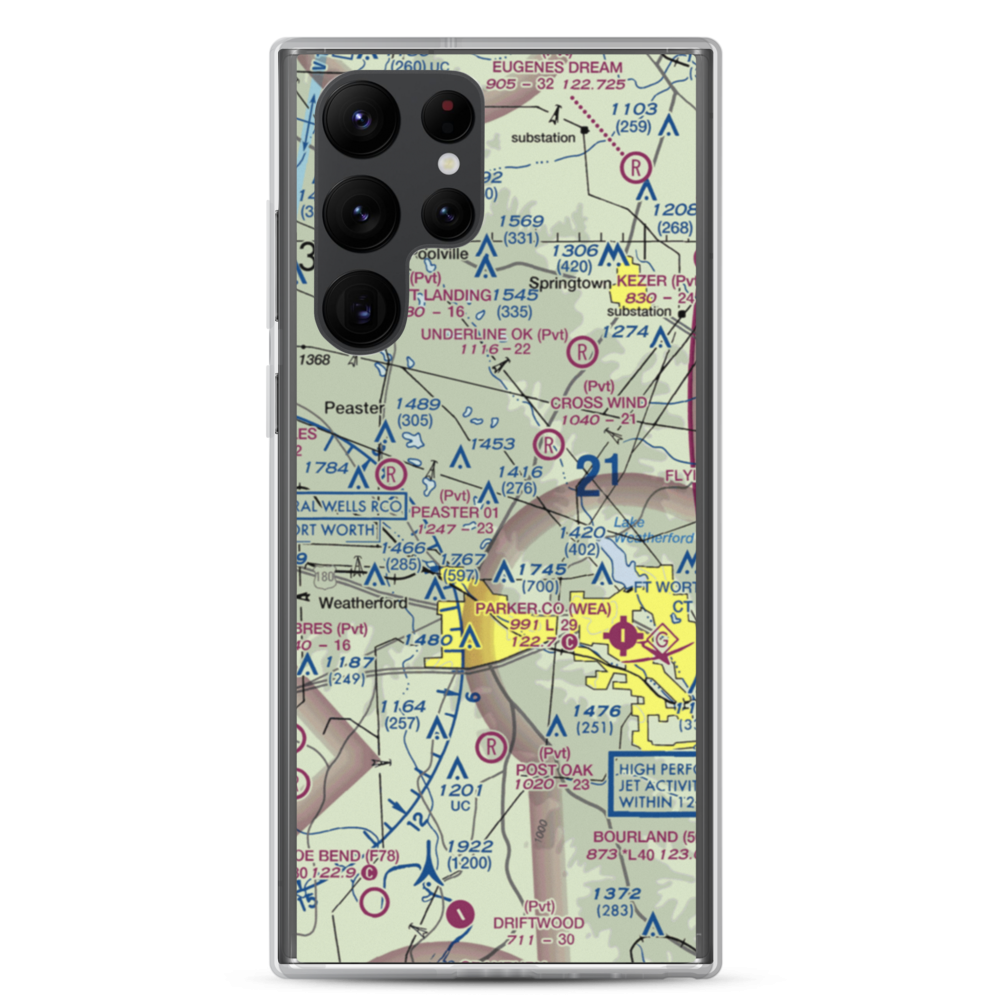 Flying K Airport (6TA7) VFR Sectional Samsung Case Samsung Galaxy S22 Ultra model shown