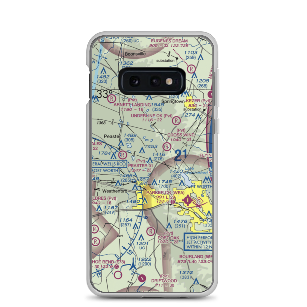 Flying K Airport (6TA7) VFR Sectional Samsung Case Samsung Galaxy S10e model shown