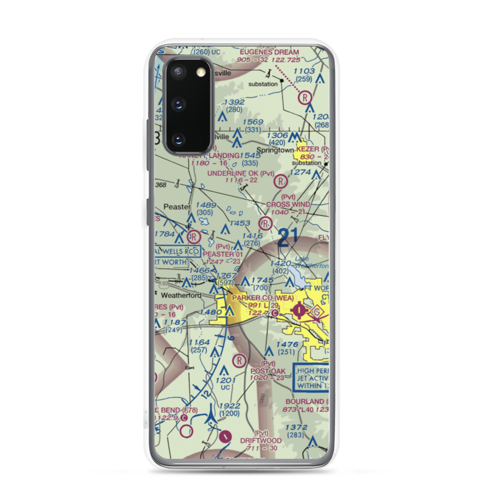 Flying K Airport (6TA7) VFR Sectional Samsung Case Samsung Galaxy S20 model shown