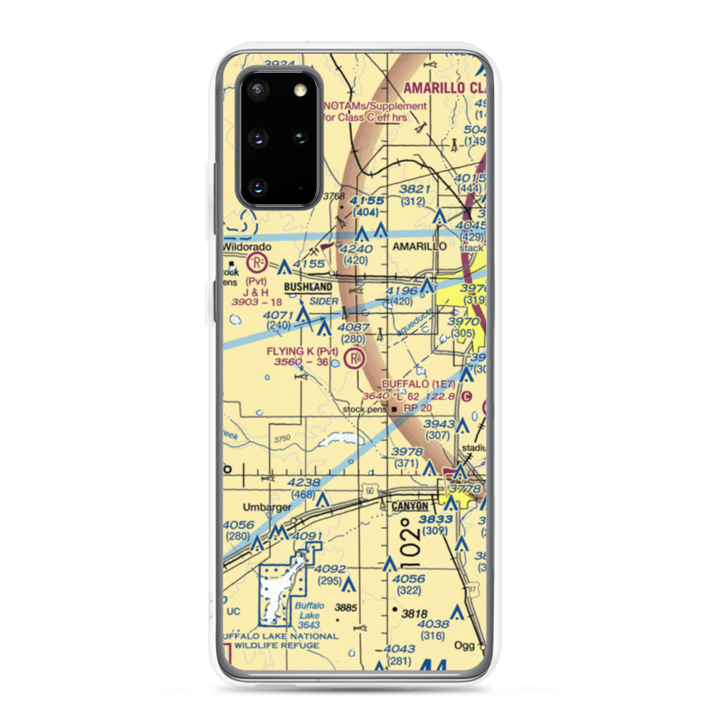 Flying K Airport (7TX8) VFR Sectional Samsung Case Samsung Galaxy S20 Plus model shown