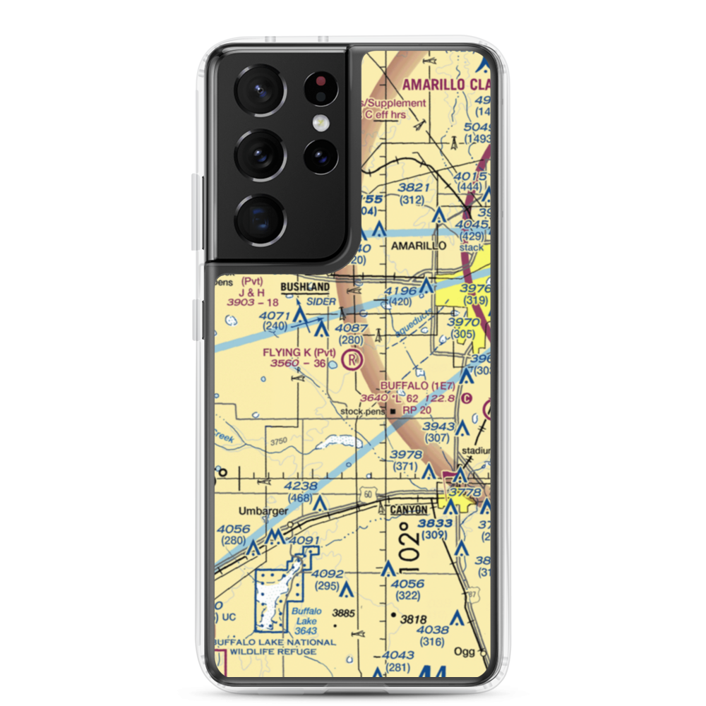 Flying K Airport (7TX8) VFR Sectional Samsung Case Samsung Galaxy S21 Ultra model shown