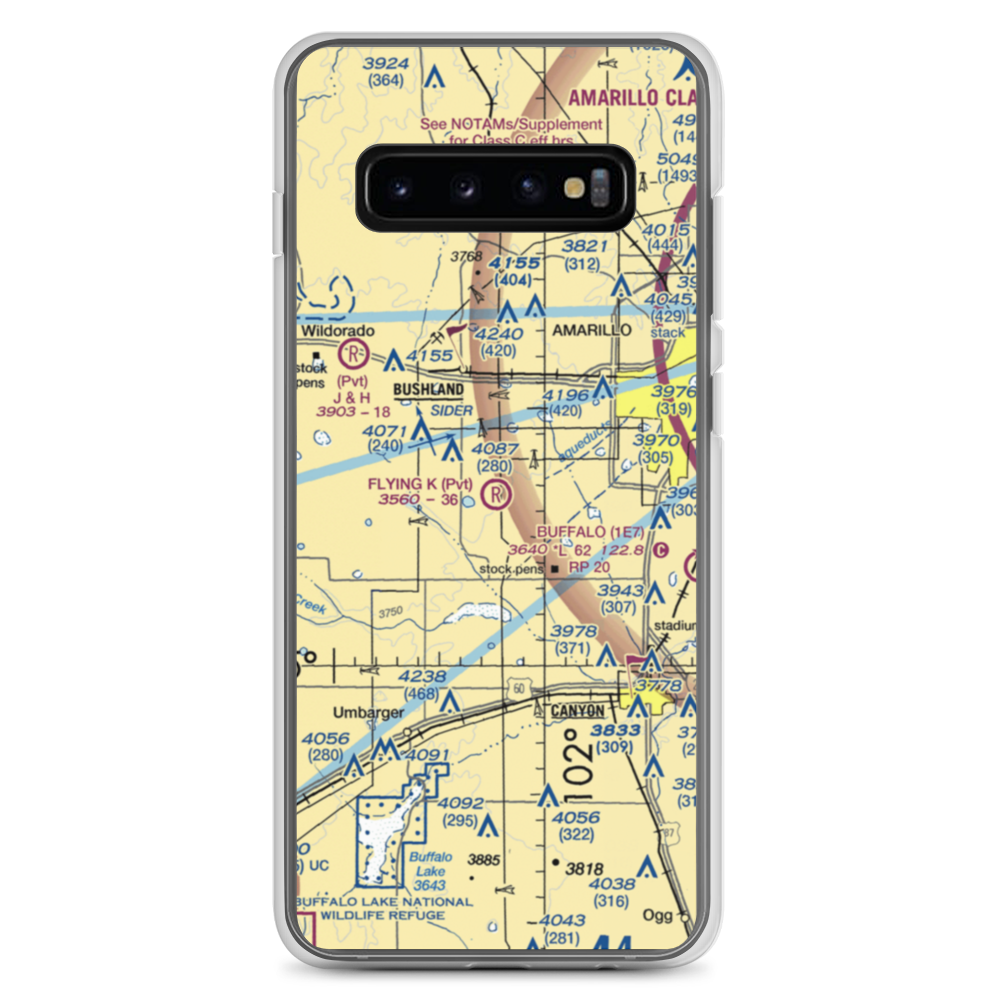 Flying K Airport (7TX8) VFR Sectional Samsung Case Samsung Galaxy S10+ model shown