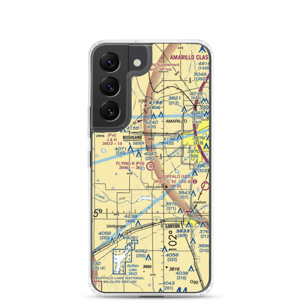 Flying K Airport (7TX8) VFR Sectional Samsung Case Samsung Galaxy S22 model shown