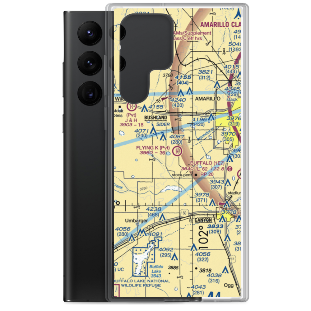 Flying K Airport (7TX8) VFR Sectional Samsung Case Samsung Galaxy S22 Ultra model shown
