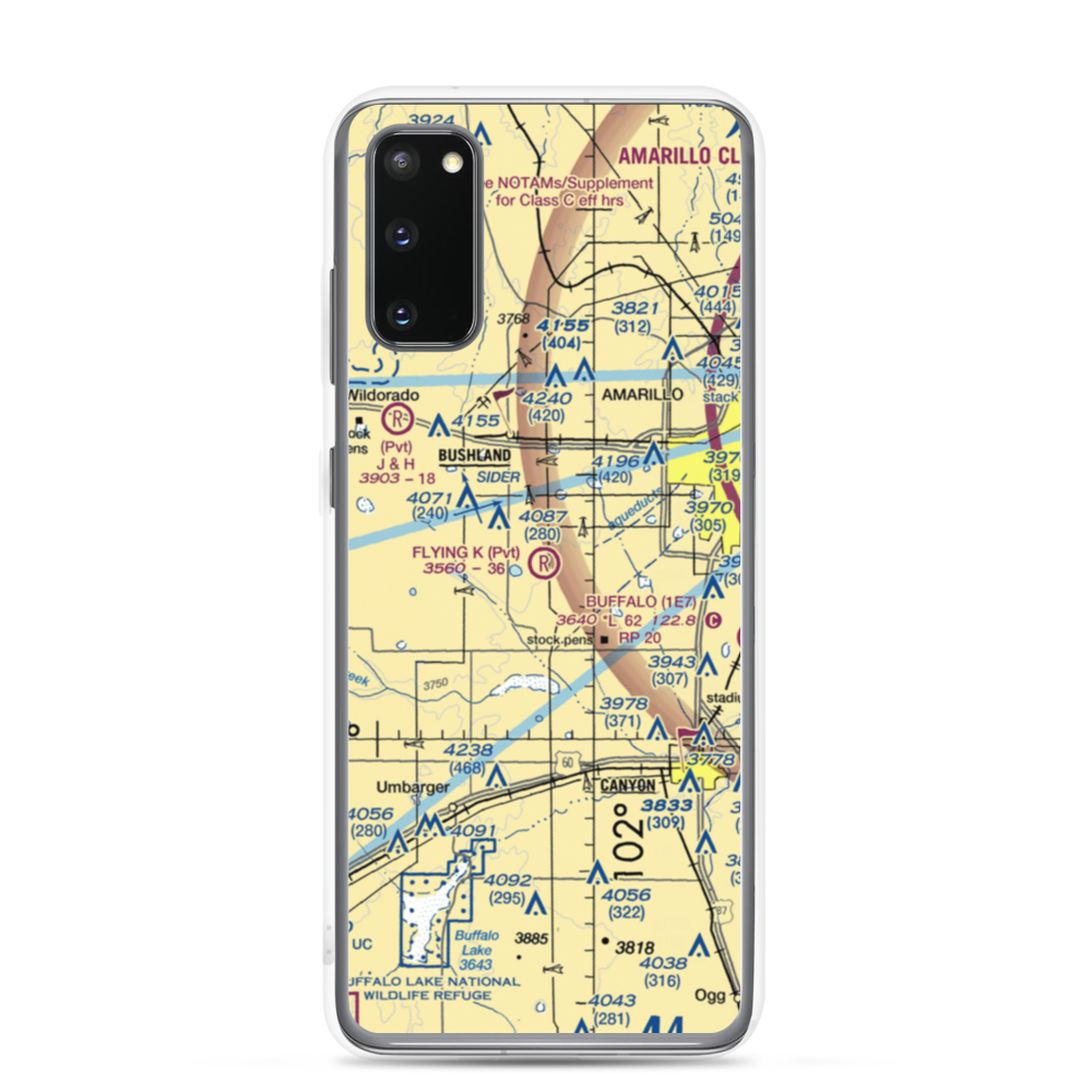 Flying K Airport (7TX8) VFR Sectional Samsung Case Samsung Galaxy S20 model shown