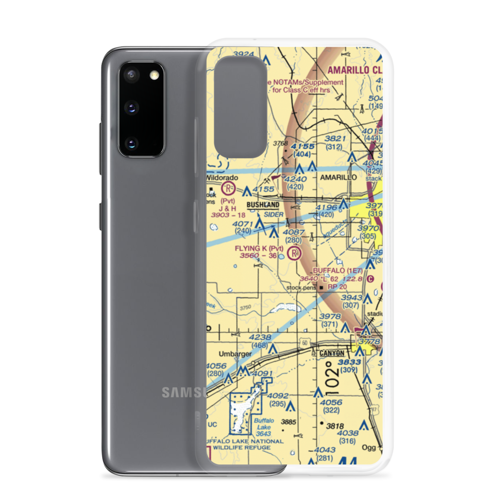 Flying K Airport (7TX8) VFR Sectional Samsung Case Samsung Galaxy S20 model shown