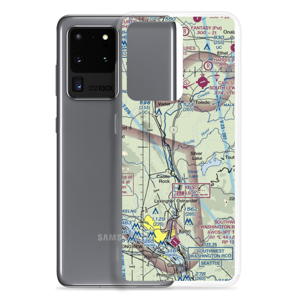 Flying K Ranch Airport (WA99) VFR Sectional Samsung Case Samsung Galaxy S20 Ultra model shown