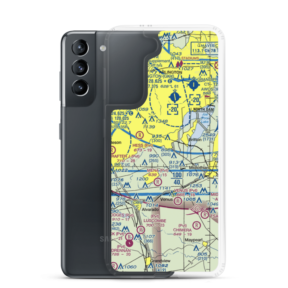 Flying L Airpark (6TX7) VFR Sectional Samsung Case Samsung Galaxy S21 model shown
