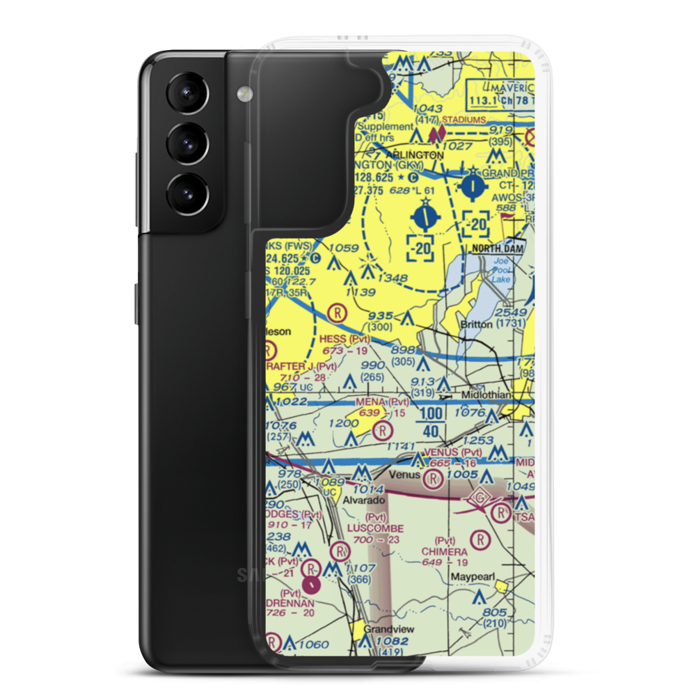Flying L Airpark (6TX7) VFR Sectional Samsung Case Samsung Galaxy S21 Plus model shown