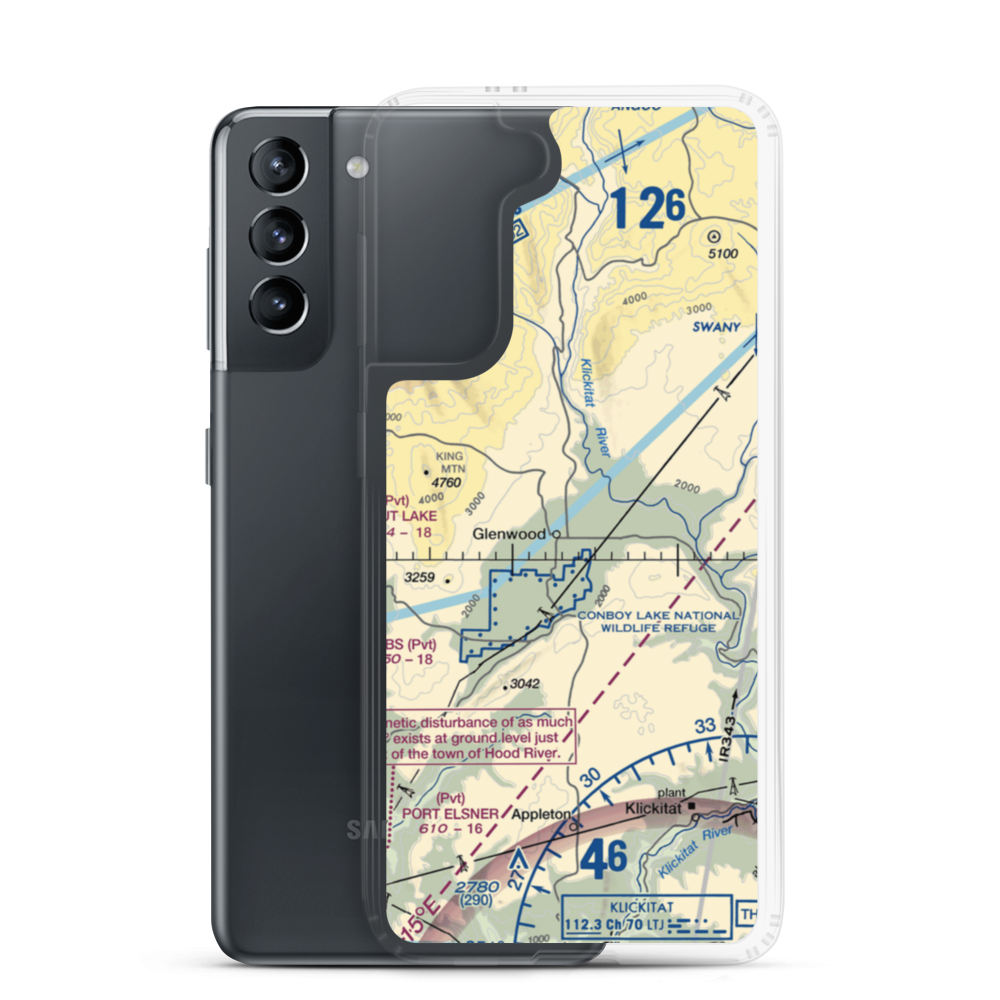 Flying L Airport (10WA) VFR Sectional Samsung Case Samsung Galaxy S21 model shown