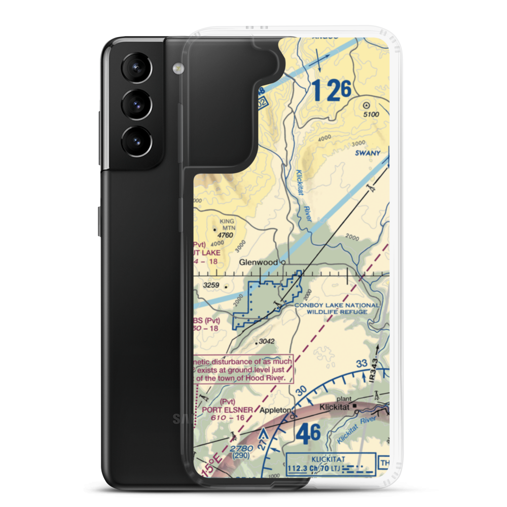 Flying L Airport (10WA) VFR Sectional Samsung Case Samsung Galaxy S21 Plus model shown