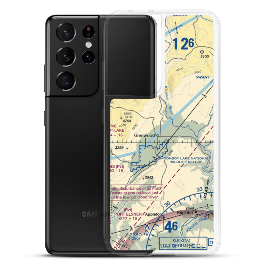 Flying L Airport (10WA) VFR Sectional Samsung Case Samsung Galaxy S21 Ultra model shown