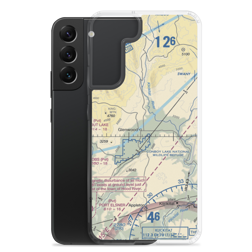 Flying L Airport (10WA) VFR Sectional Samsung Case Samsung Galaxy S22 Plus model shown