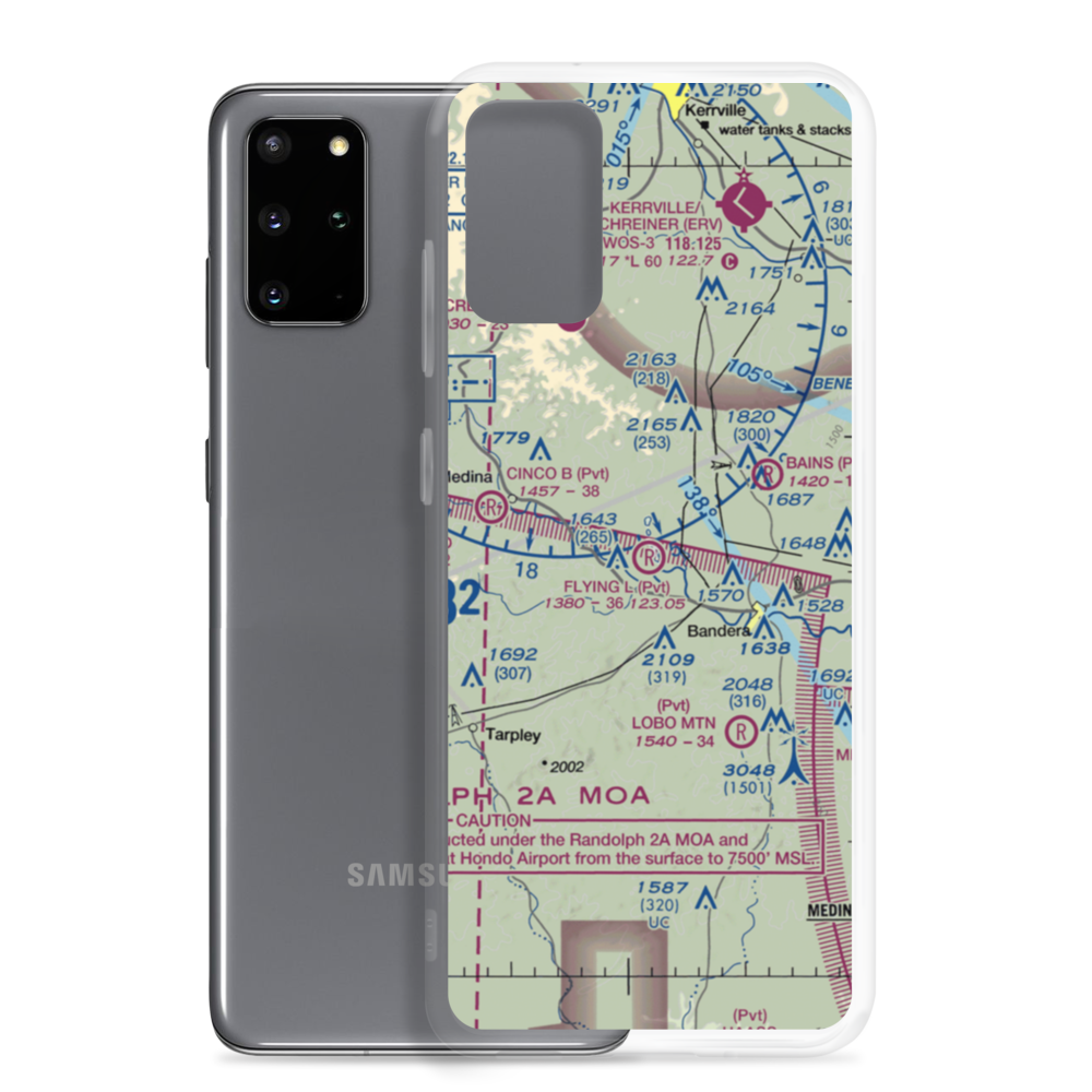 Flying L Airport (TE90) VFR Sectional Samsung Case Samsung Galaxy S20 Plus model shown