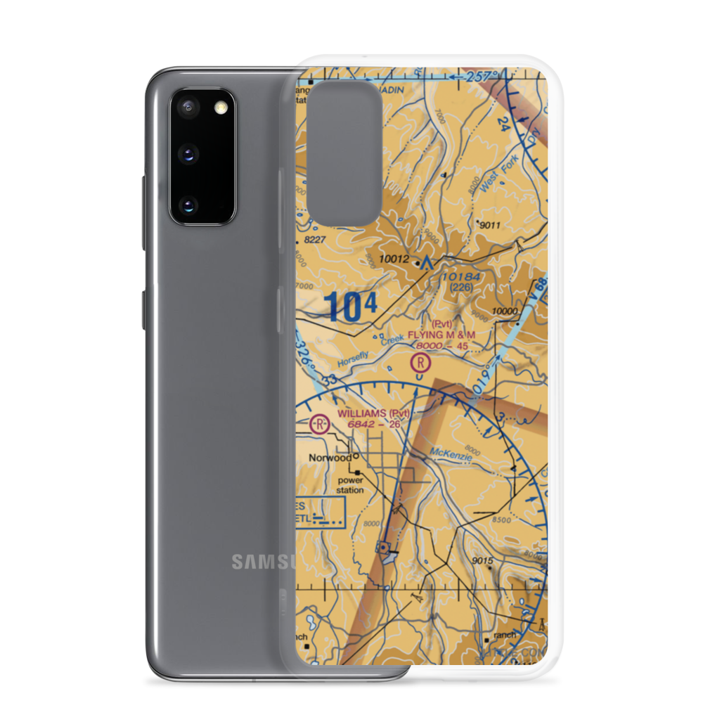 Flying M & M Ranch Airport (0CO6) VFR Sectional Samsung Case Samsung Galaxy S20 model shown