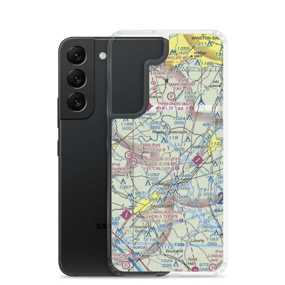 Flying M Airport (2NC6) VFR Sectional Samsung Case Samsung Galaxy S22 model shown