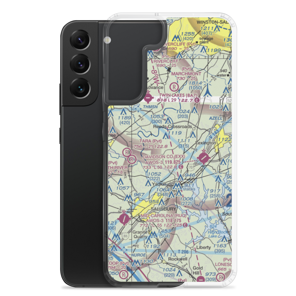 Flying M Airport (2NC6) VFR Sectional Samsung Case Samsung Galaxy S22 Plus model shown