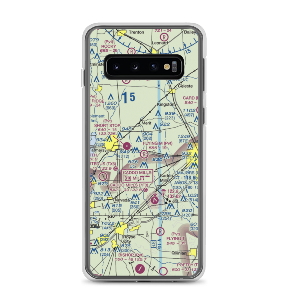 Flying M Airport (TA08) VFR Sectional Samsung Case Samsung Galaxy S10 model shown