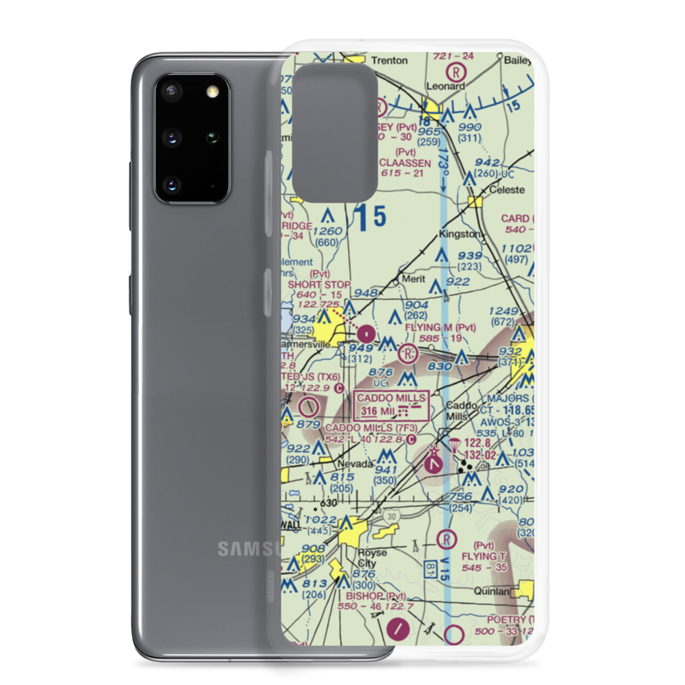 Flying M Airport (TA08) VFR Sectional Samsung Case Samsung Galaxy S20 Plus model shown