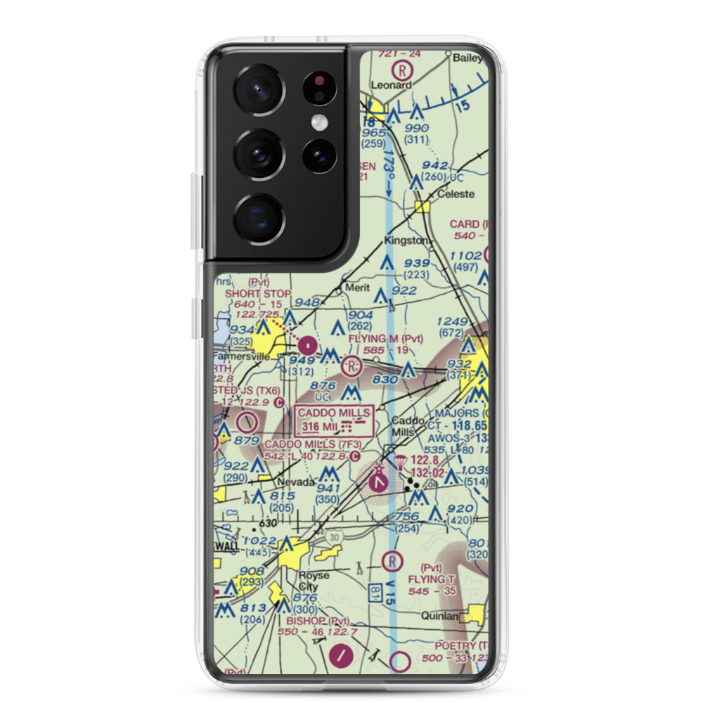 Flying M Airport (TA08) VFR Sectional Samsung Case Samsung Galaxy S21 Ultra model shown