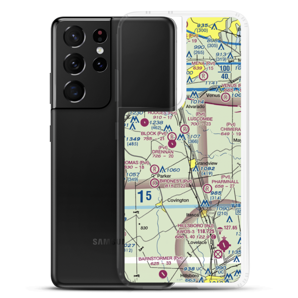 Flying M Ranch Airport (11TE) VFR Sectional Samsung Case Samsung Galaxy S21 Ultra model shown