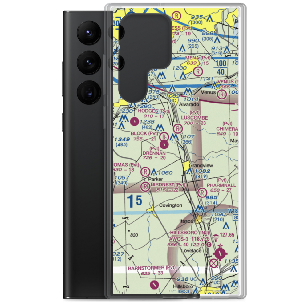 Flying M Ranch Airport (11TE) VFR Sectional Samsung Case Samsung Galaxy S22 Ultra model shown