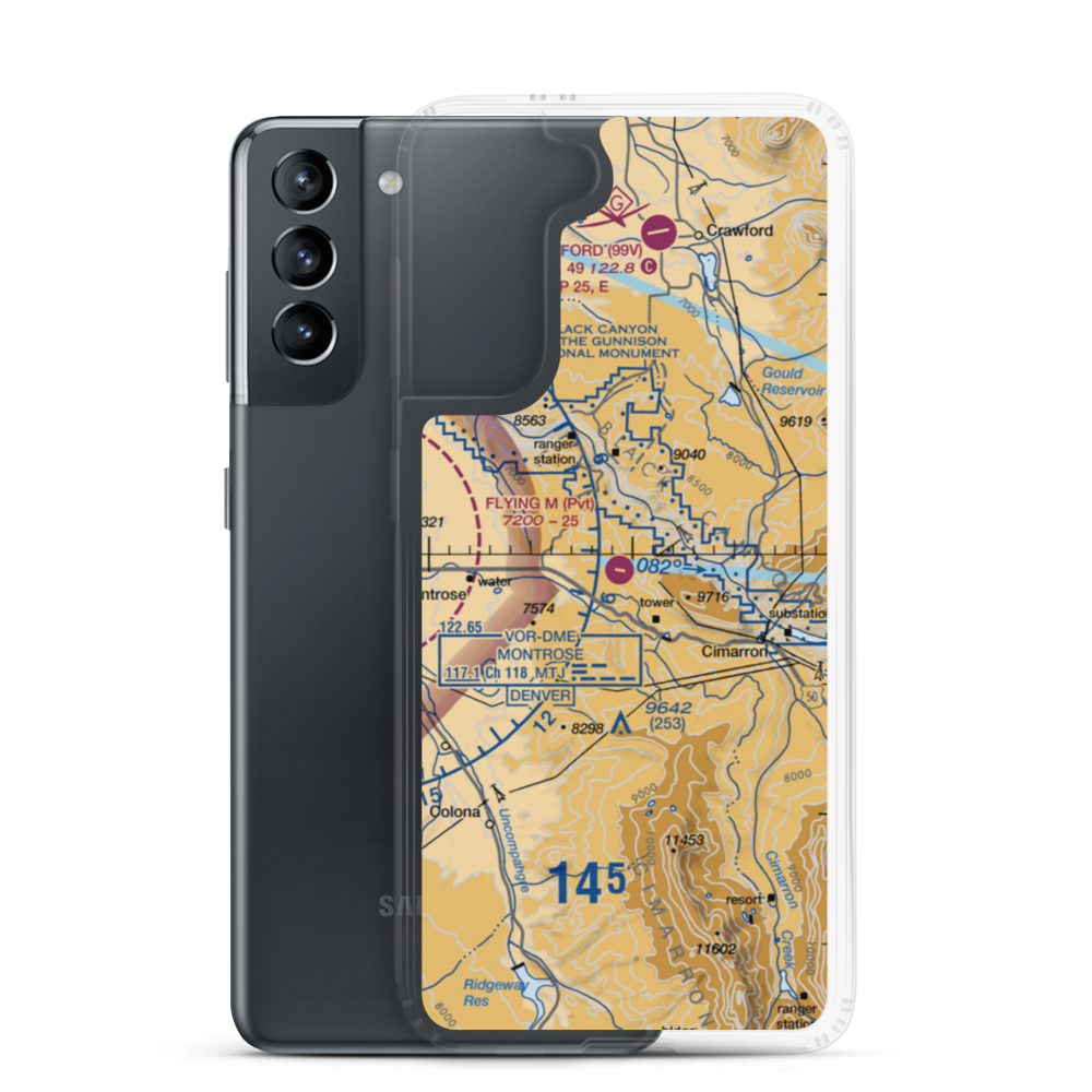 Flying M Ranch Airport (39CO) VFR Sectional Samsung Case Samsung Galaxy S21 model shown