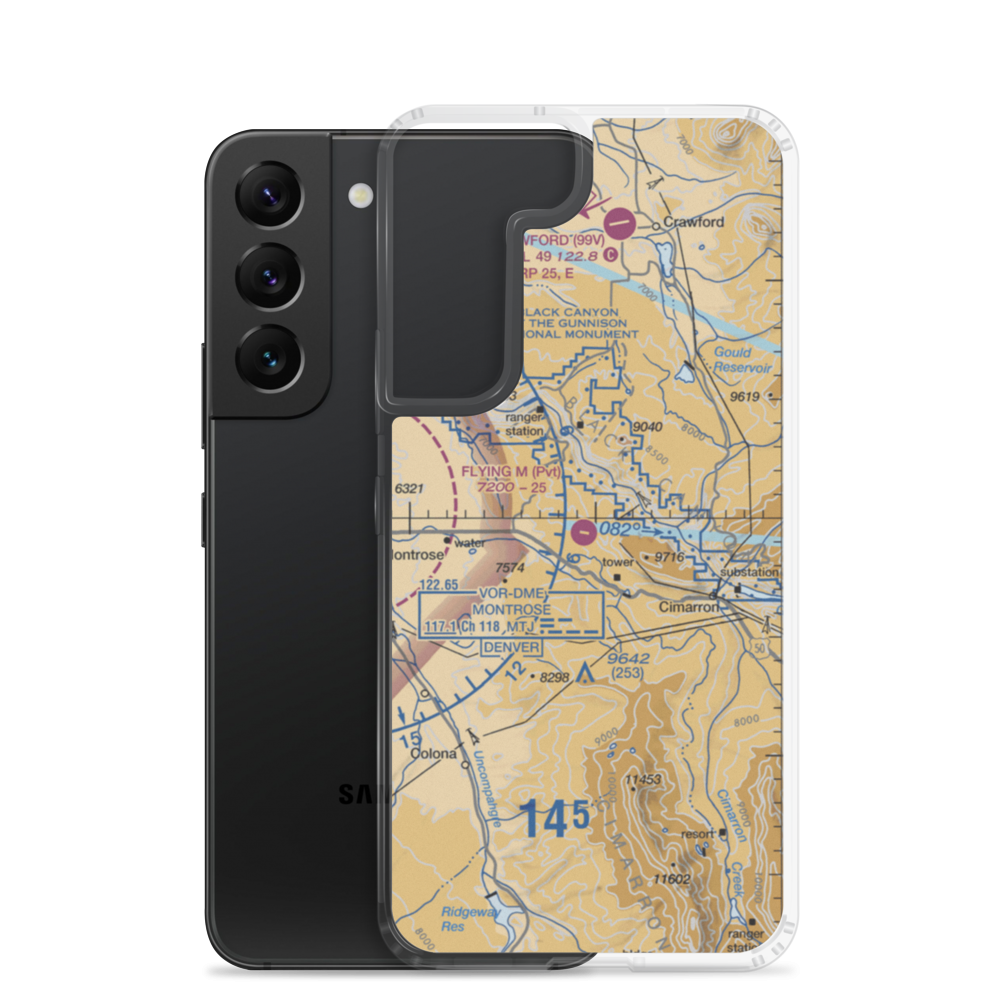 Flying M Ranch Airport (39CO) VFR Sectional Samsung Case Samsung Galaxy S22 model shown