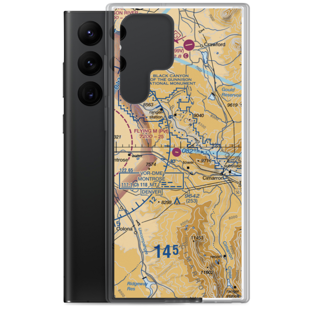 Flying M Ranch Airport (39CO) VFR Sectional Samsung Case Samsung Galaxy S22 Ultra model shown