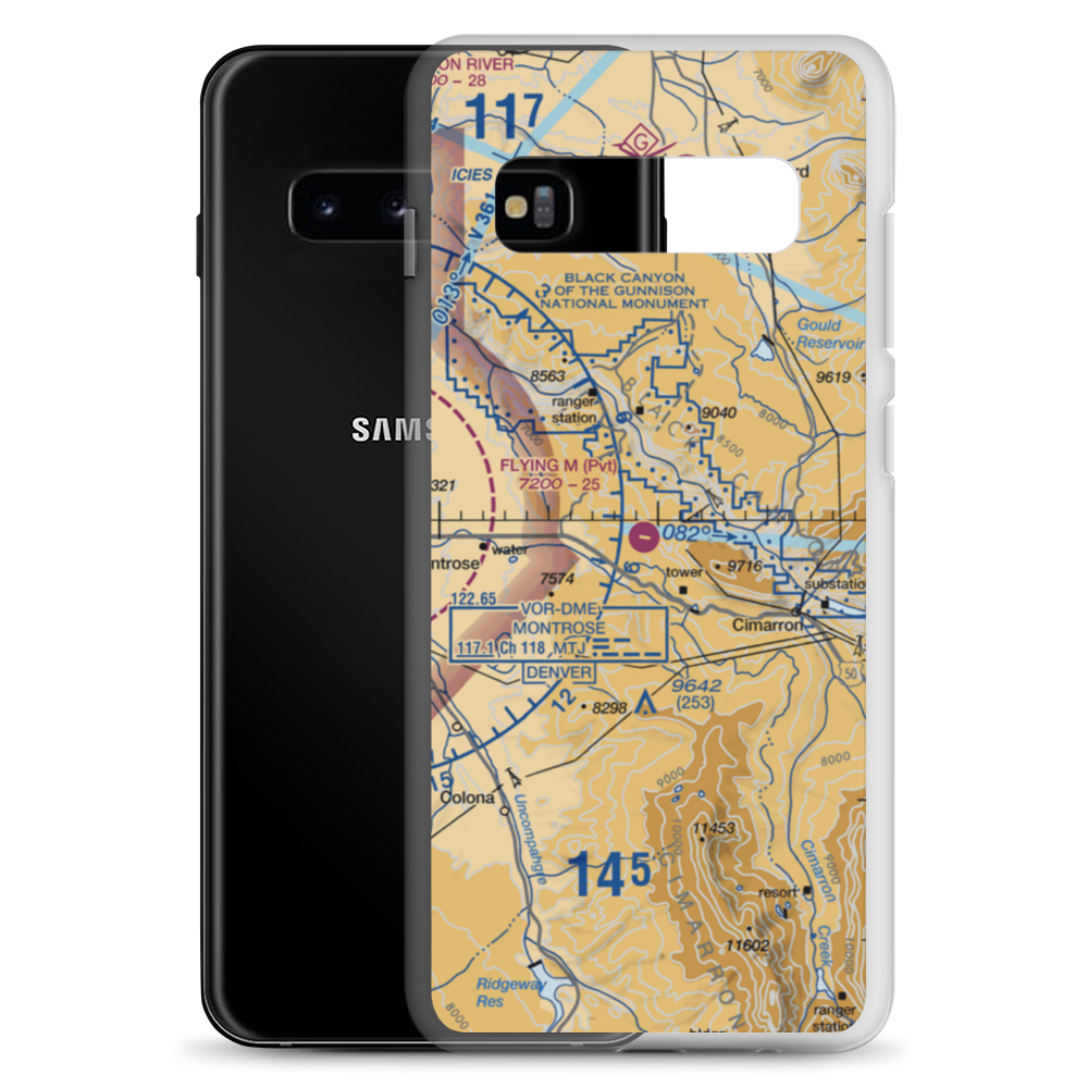 Flying M Ranch Airport (39CO) VFR Sectional Samsung Case Samsung Galaxy S10+ model shown
