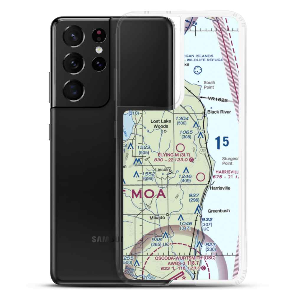 Flying M Ranch Airport (3L7) VFR Sectional Samsung Case Samsung Galaxy S21 Ultra model shown