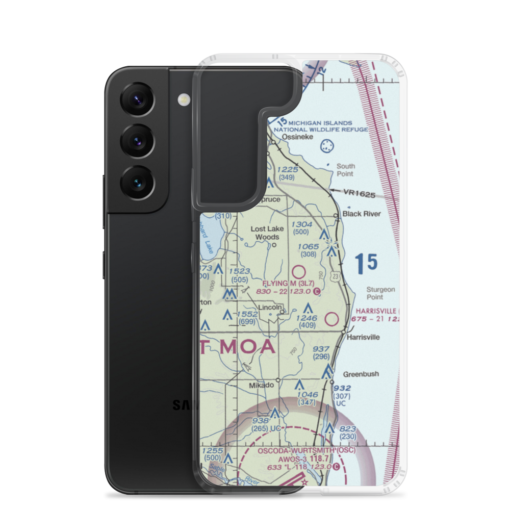 Flying M Ranch Airport (3L7) VFR Sectional Samsung Case Samsung Galaxy S22 model shown