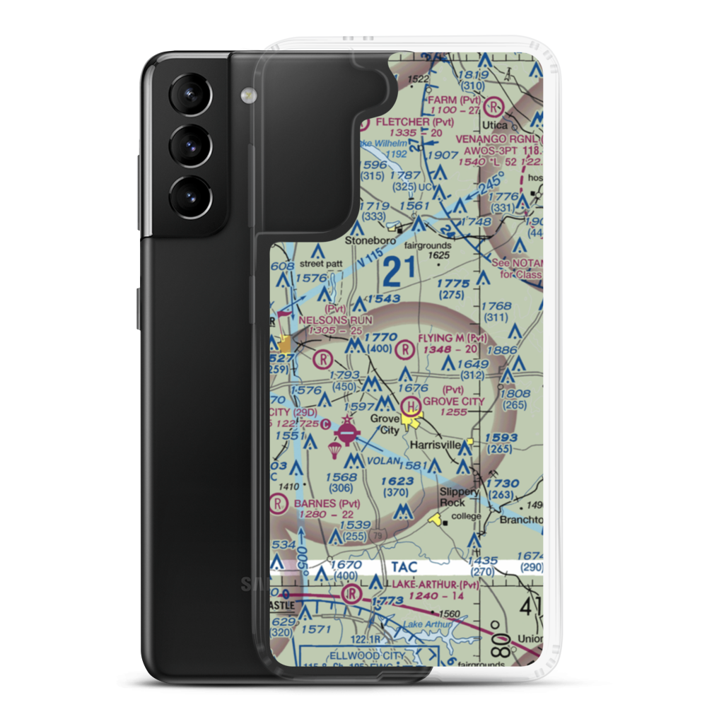 Flying M Ranch Airport (4PN0) VFR Sectional Samsung Case Samsung Galaxy S21 Plus model shown