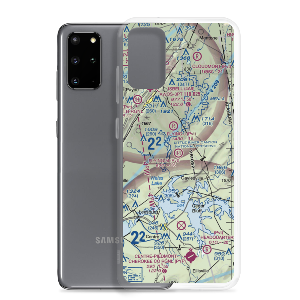 Flying M Ranch Airport (AL32) VFR Sectional Samsung Case Samsung Galaxy S20 Plus model shown