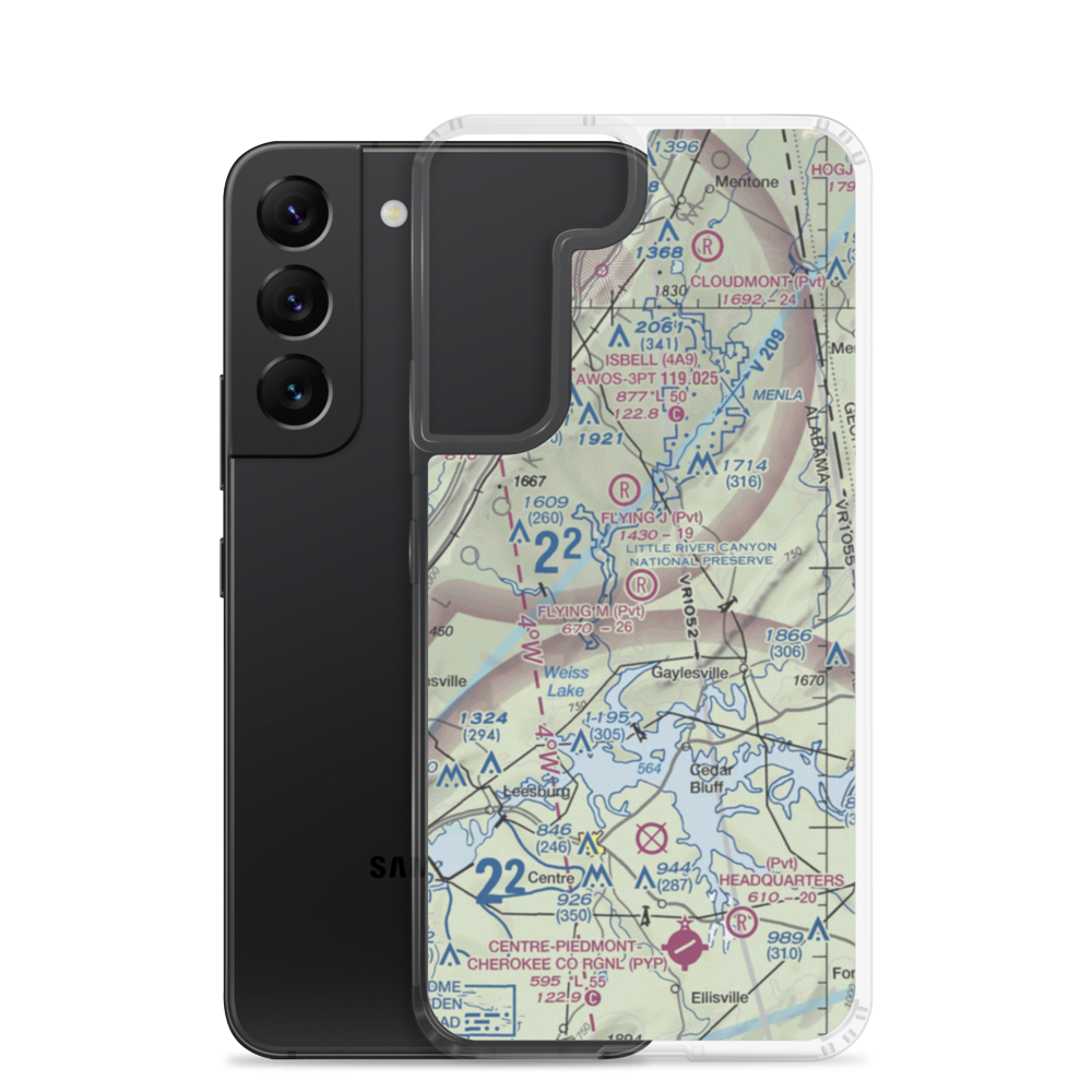 Flying M Ranch Airport (AL32) VFR Sectional Samsung Case Samsung Galaxy S22 model shown