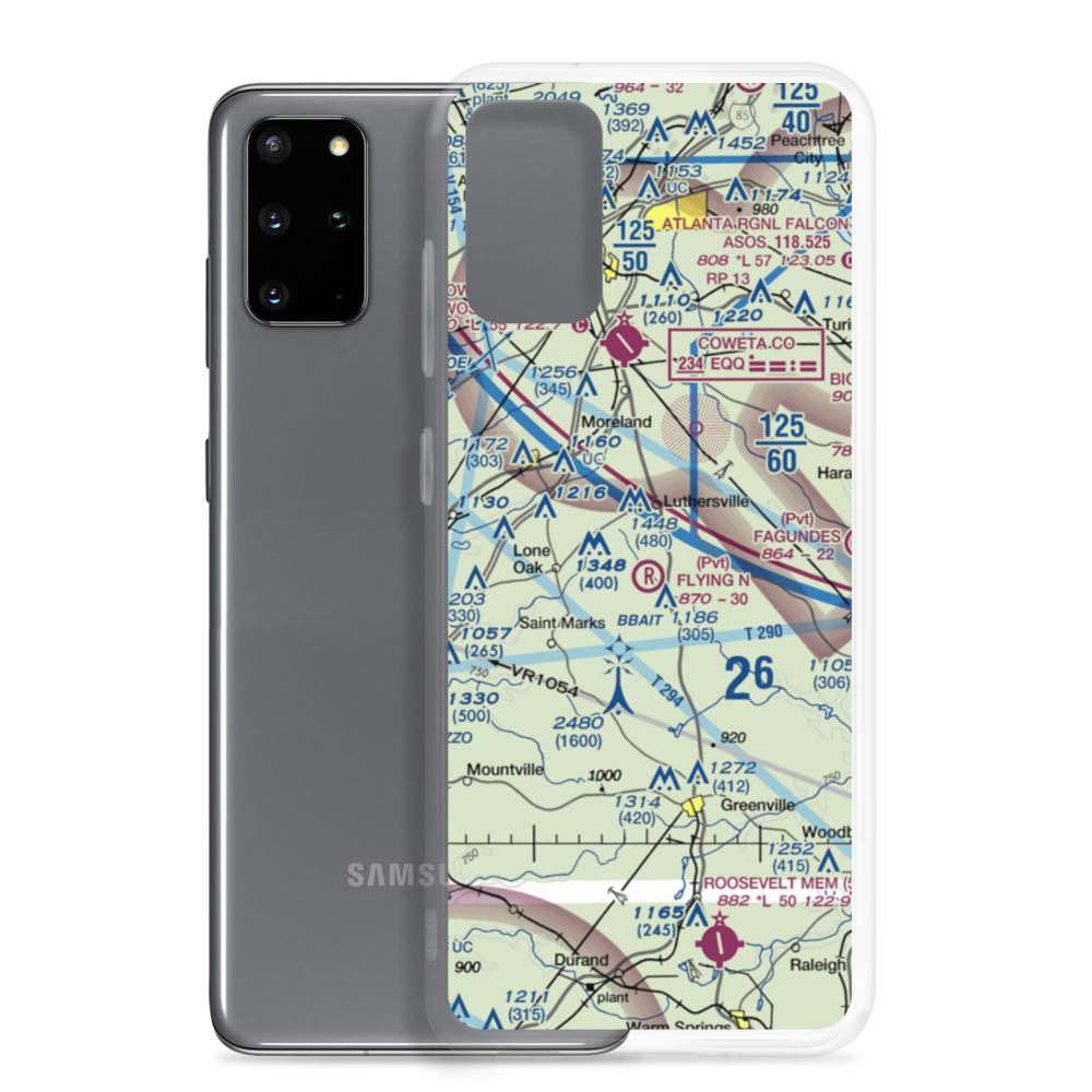 Flying N Estates Airport (1GA2) VFR Sectional Samsung Case Samsung Galaxy S20 Plus model shown