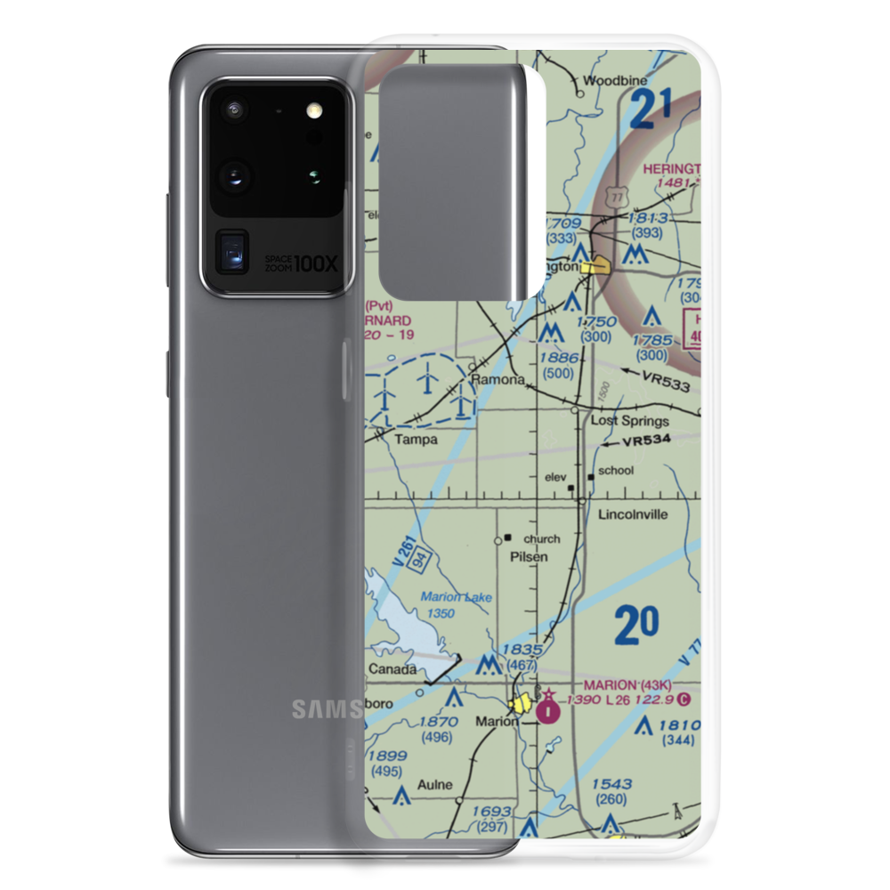 Flying N Ranch Airport (01KS) VFR Sectional Samsung Case Samsung Galaxy S20 Ultra model shown
