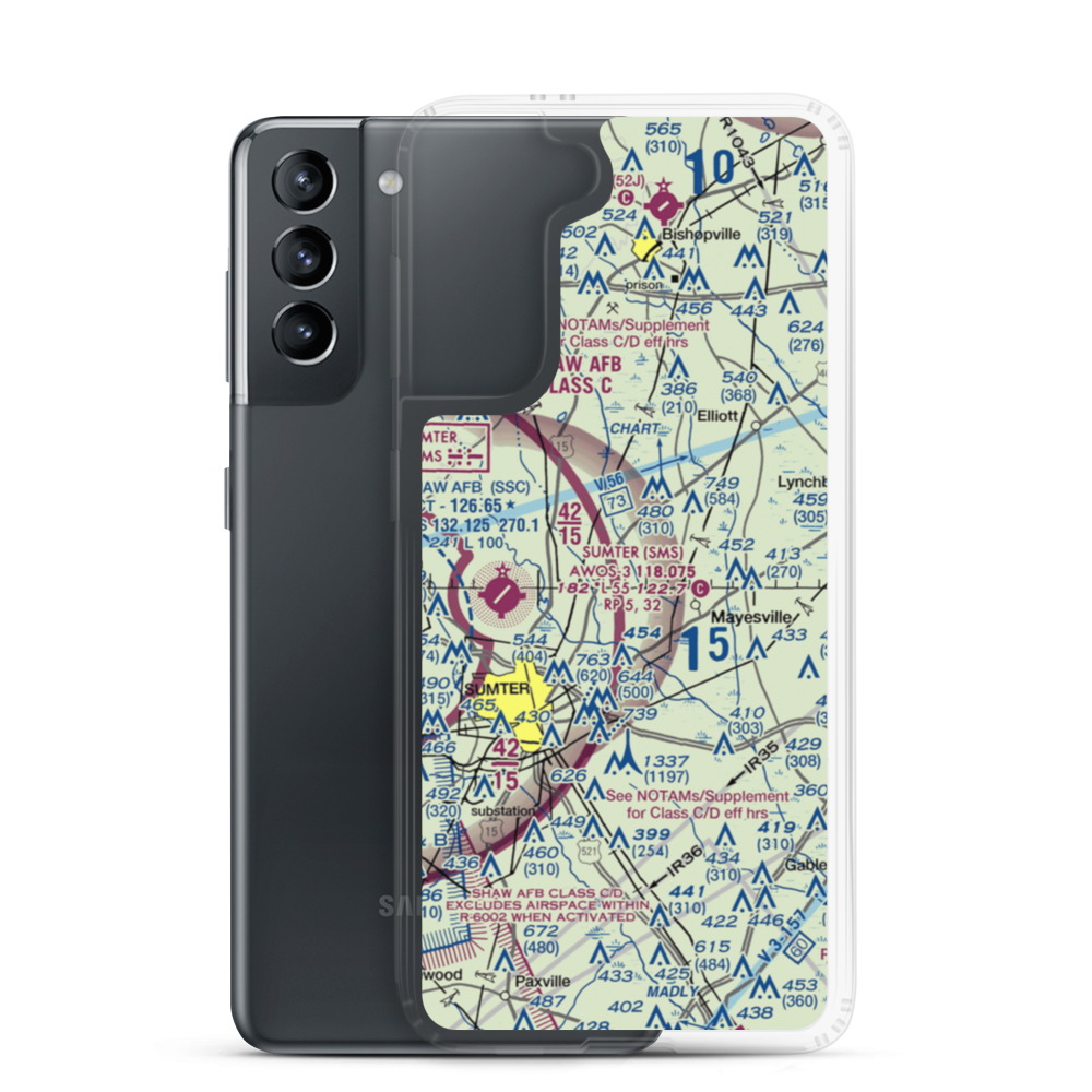 Flying O Airport (00SC) VFR Sectional Samsung Case Samsung Galaxy S21 model shown