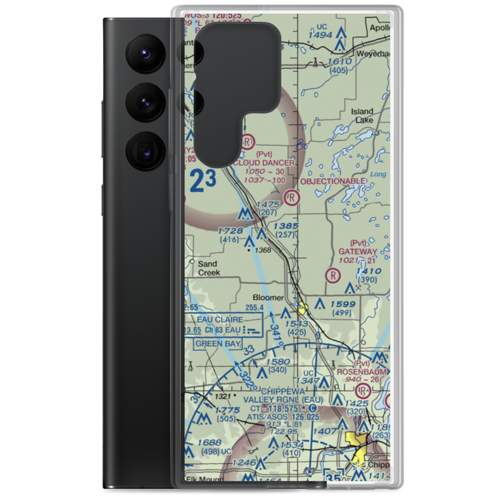 Flying O Airport (US-0128) VFR Sectional Samsung Case Samsung Galaxy S22 Ultra model shown