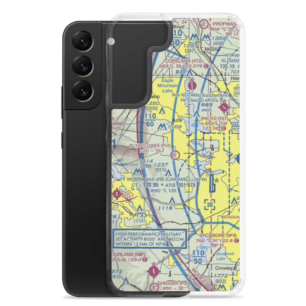 Flying Oaks Airport (2TE2) VFR Sectional Samsung Case Samsung Galaxy S22 Plus model shown
