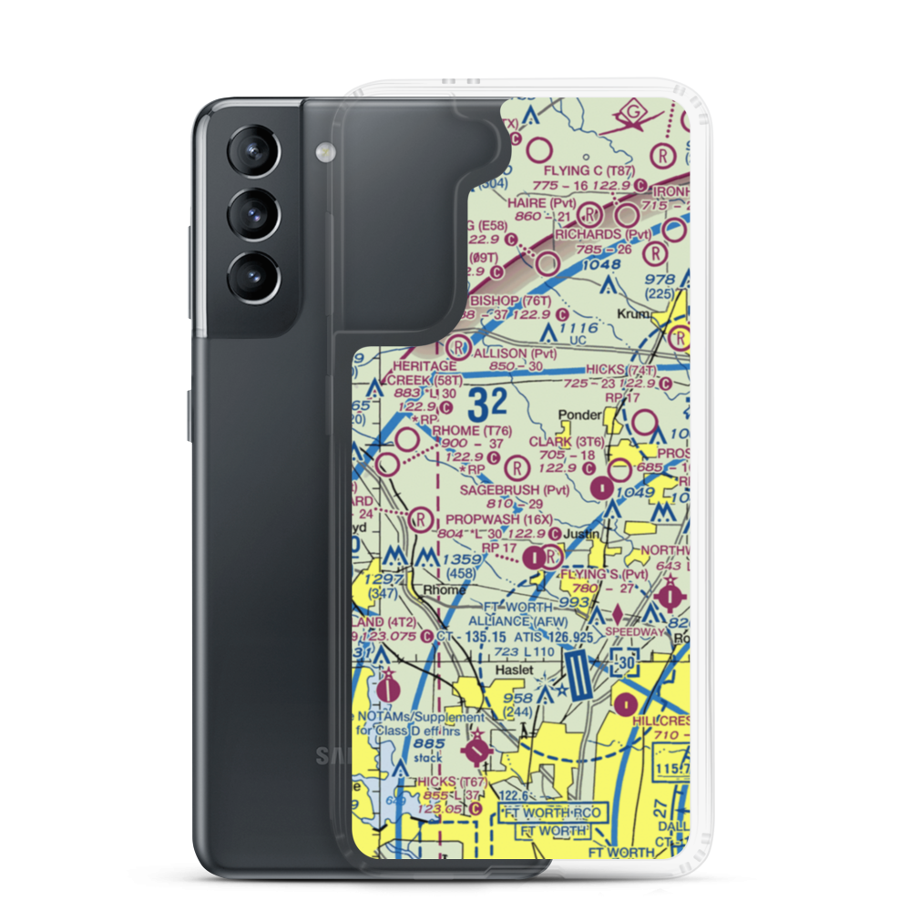 Flying P Airport (3TX7) VFR Sectional Samsung Case Samsung Galaxy S21 model shown