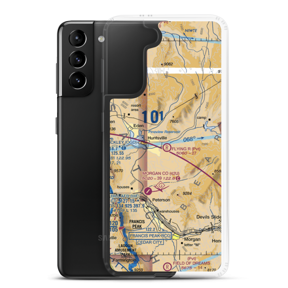 Flying R Airport (11UT) VFR Sectional Samsung Case Samsung Galaxy S21 Plus model shown