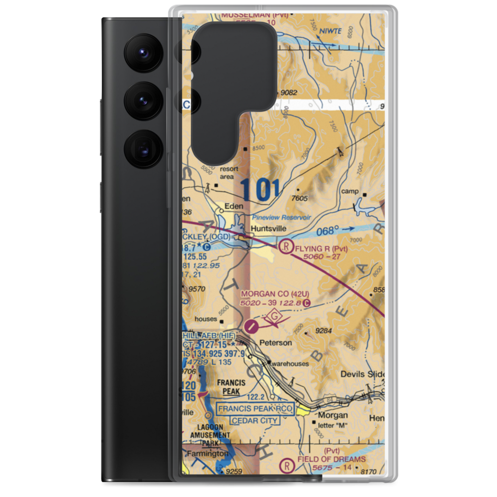 Flying R Airport (11UT) VFR Sectional Samsung Case Samsung Galaxy S22 Ultra model shown