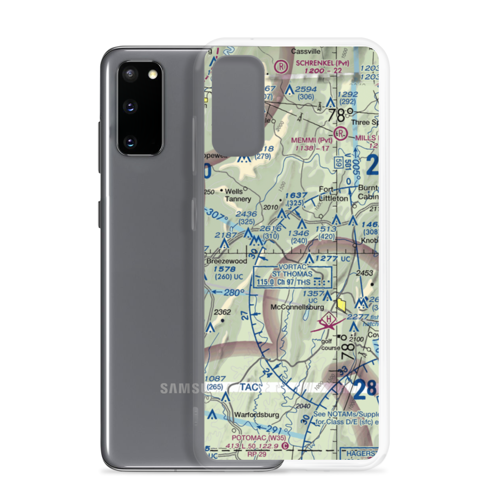 Flying R Airport (PN35) VFR Sectional Samsung Case Samsung Galaxy S20 model shown