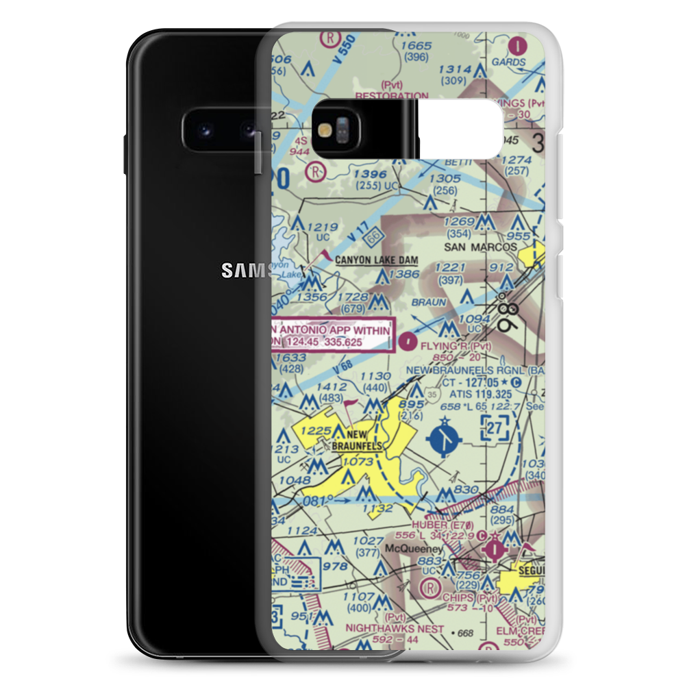 Flying R Ranch Airport (77TS) VFR Sectional Samsung Case Samsung Galaxy S10+ model shown