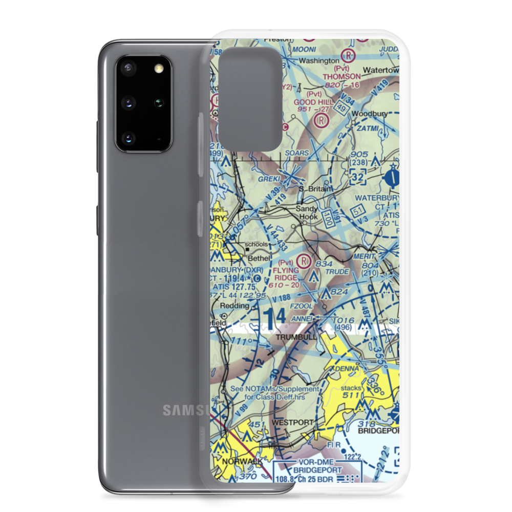 Flying Ridge Airstrip (CT52) VFR Sectional Samsung Case Samsung Galaxy S20 Plus model shown