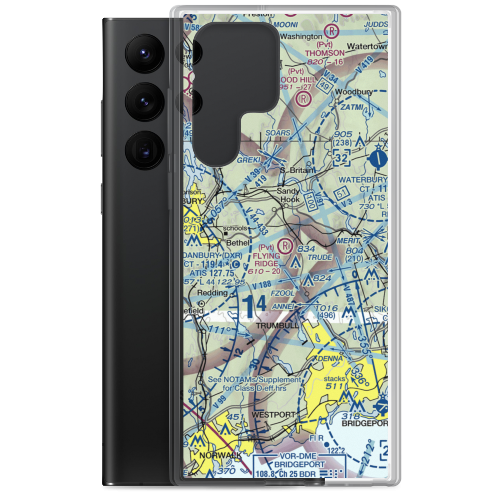 Flying Ridge Airstrip (CT52) VFR Sectional Samsung Case Samsung Galaxy S22 Ultra model shown