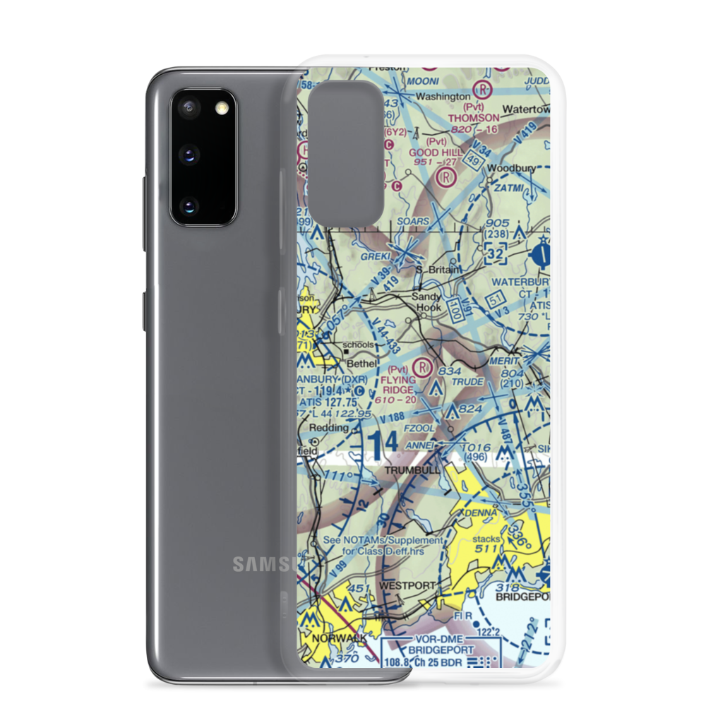 Flying Ridge Airstrip (CT52) VFR Sectional Samsung Case Samsung Galaxy S20 model shown