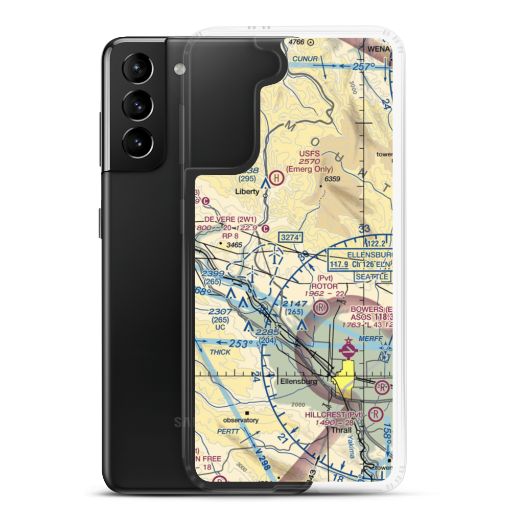 Flying Rock Airpark (WA47) VFR Sectional Samsung Case Samsung Galaxy S21 Plus model shown