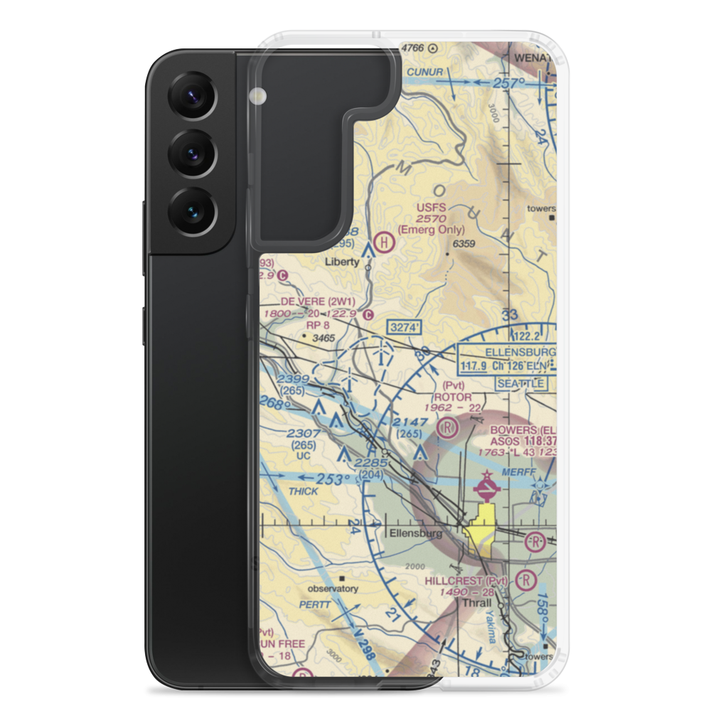Flying Rock Airpark (WA47) VFR Sectional Samsung Case Samsung Galaxy S22 Plus model shown